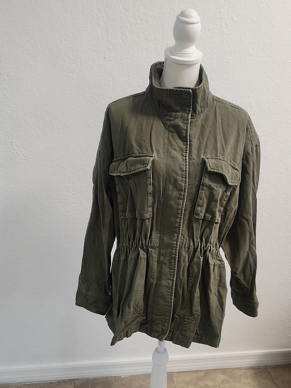 GAP Olive Green Utility Jacket with Front Flap Pockets